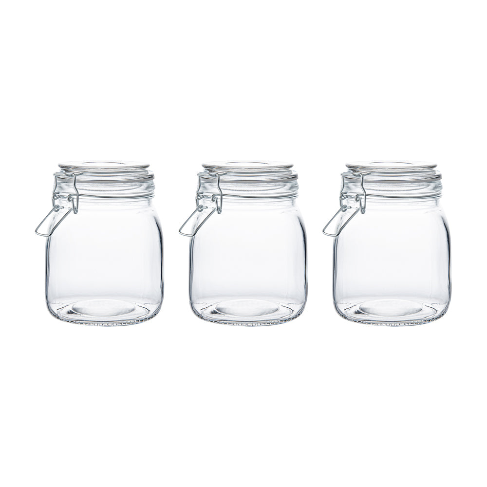 Vetri Glass 3-Piece Storage Jar Set