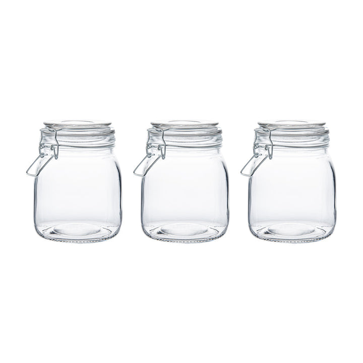 Vetri Glass 3-Piece Storage Jar Set