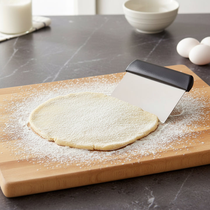 Stainless Steel Dough Scraper with Plastic Handle