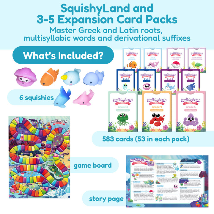 SquishyLand expansion card packs with squishies; includes 583 cards (53 per pack)