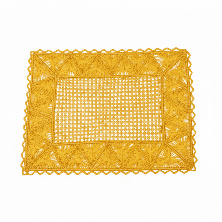 Rectangular Pyramid Handwoven Iraca Placemat — Placemats, [material], MacondoForever