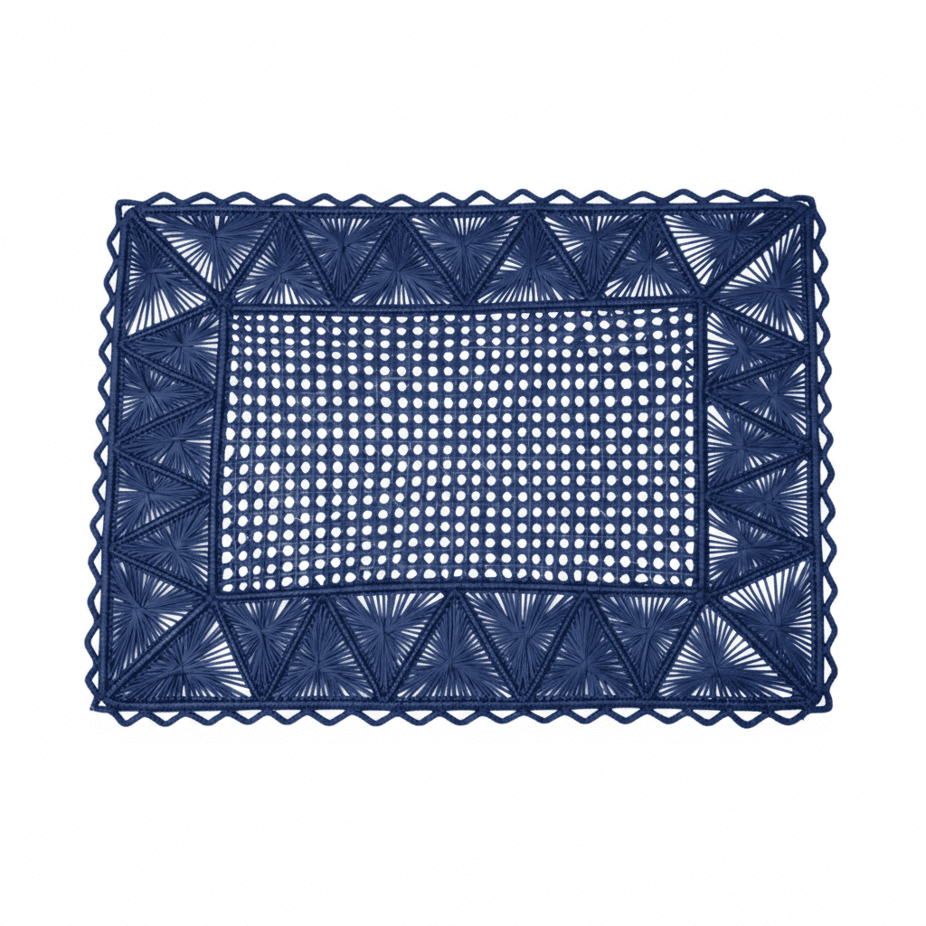 Rectangular Pyramid Handwoven Iraca Placemat — Placemats, [material], MacondoForever
