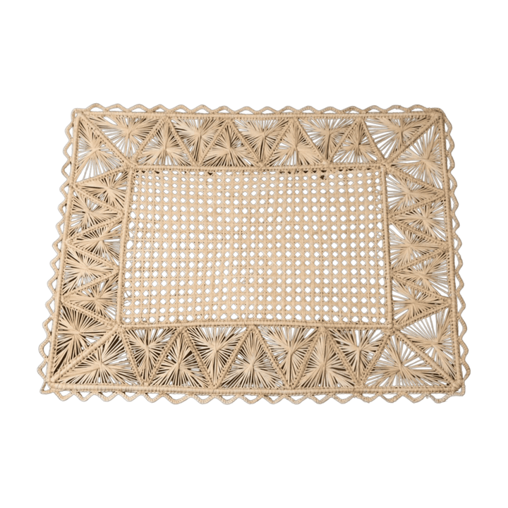 Rectangular Pyramid Handwoven Iraca Placemat — Placemats, [material], MacondoForever