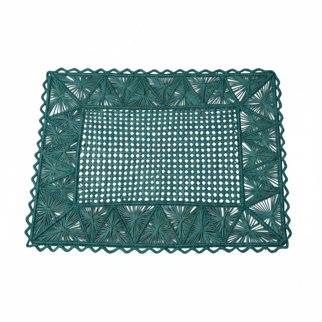 Rectangular Pyramid Handwoven Iraca Placemat