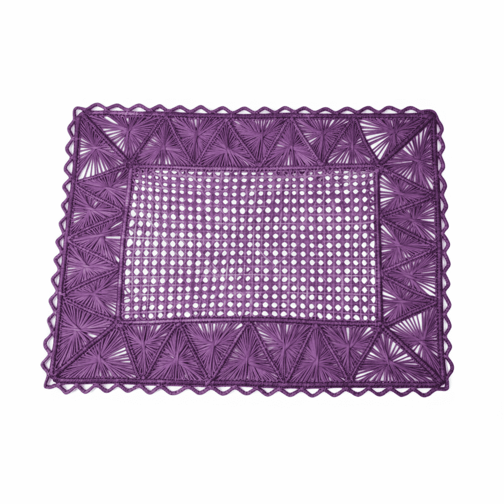 Rectangular Pyramid Handwoven Iraca Placemat — Placemats, [material], MacondoForever