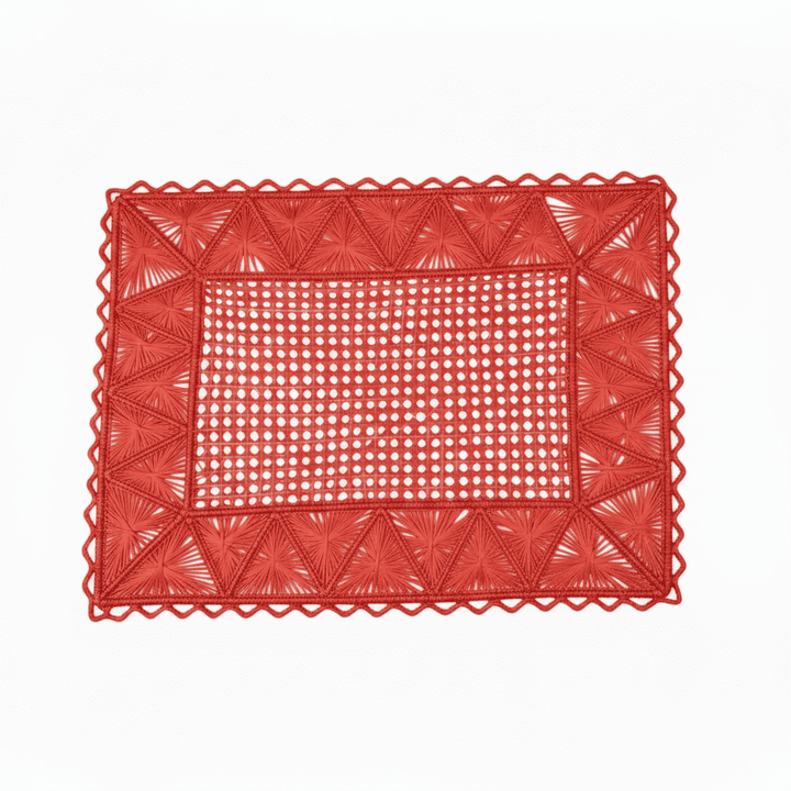 Rectangular Pyramid Handwoven Iraca Placemat — Placemats, [material], MacondoForever