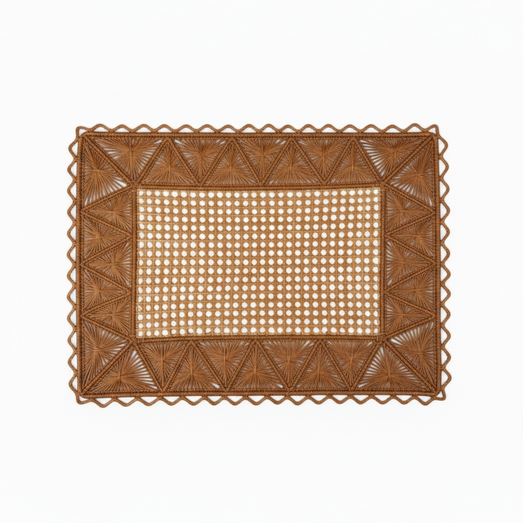 Rectangular Pyramid Handwoven Iraca Placemat