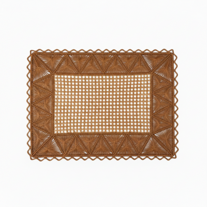 Rectangular Pyramid Handwoven Iraca Placemat