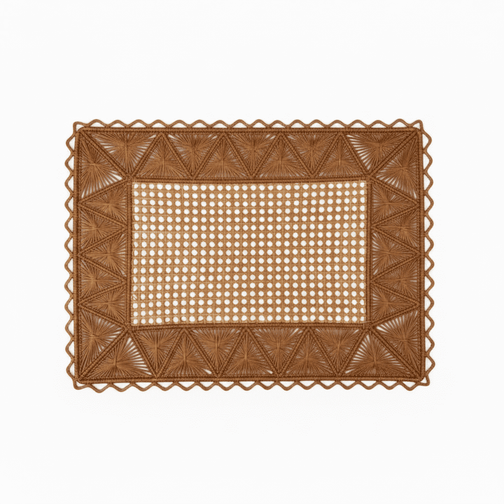 Rectangular Pyramid Handwoven Iraca Placemat — Placemats, [material], MacondoForever