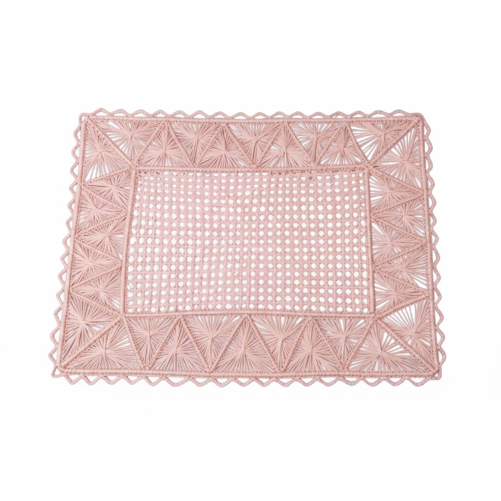 Rectangular Pyramid Handwoven Iraca Placemat