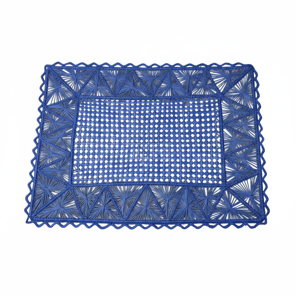 Rectangular Pyramid Handwoven Iraca Placemat