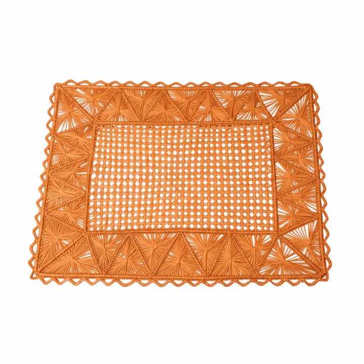 Rectangular Pyramid Handwoven Iraca Placemat — Placemats, [material], MacondoForever