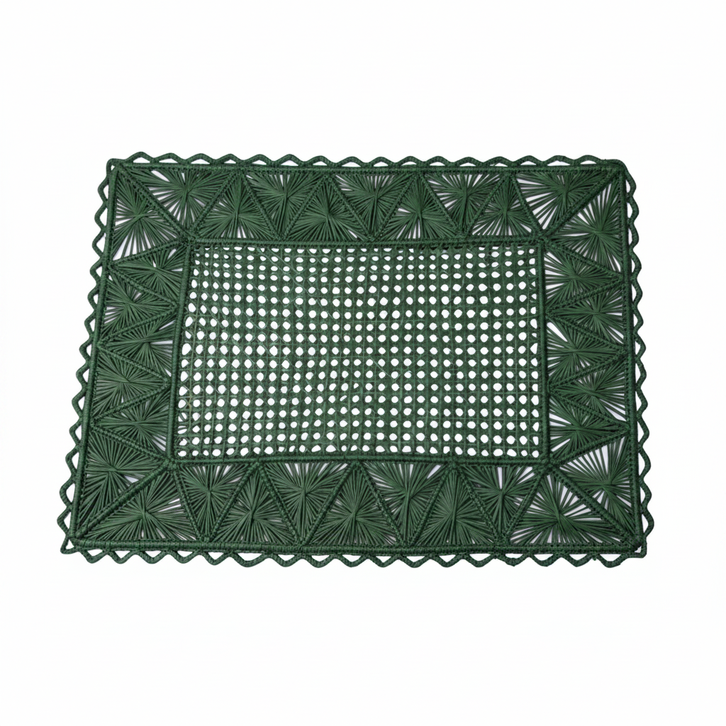 Rectangular Pyramid Handwoven Iraca Placemat