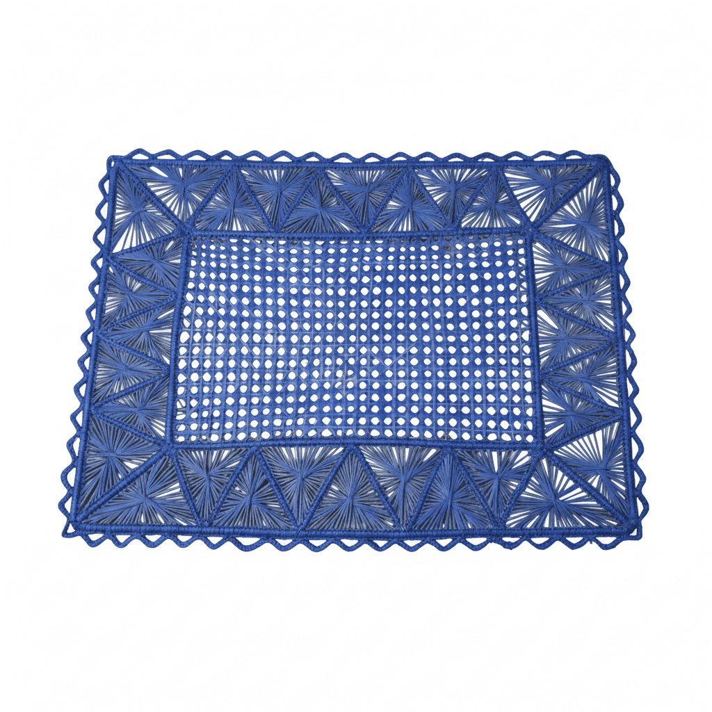 Rectangular Pyramid Handwoven Iraca Placemat — Placemats, [material], MacondoForever