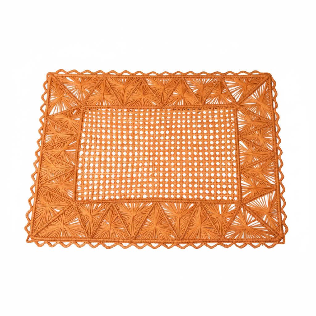Rectangular Pyramid Handwoven Iraca Placemat