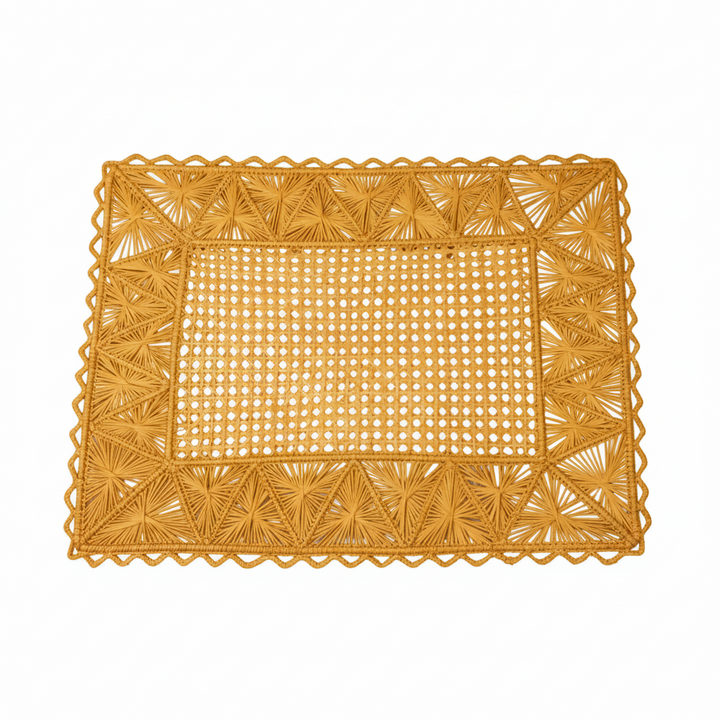 Rectangular Pyramid Handwoven Iraca Placemat