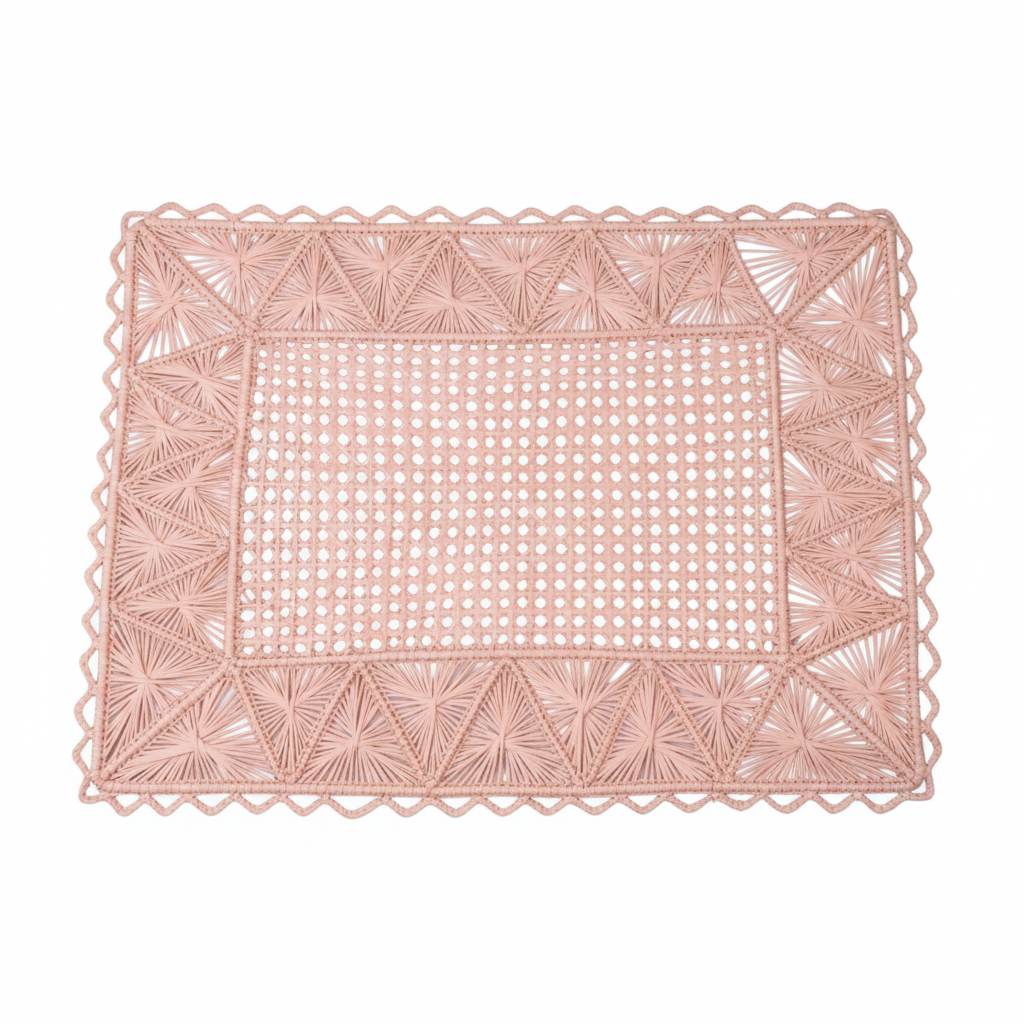 Rectangular Pyramid Handwoven Iraca Placemat