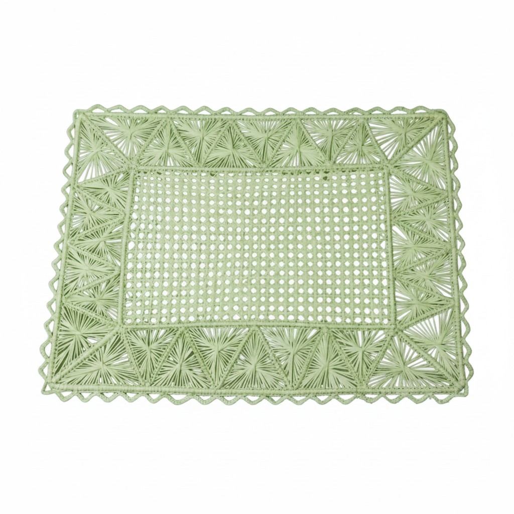 Rectangular Pyramid Handwoven Iraca Placemat