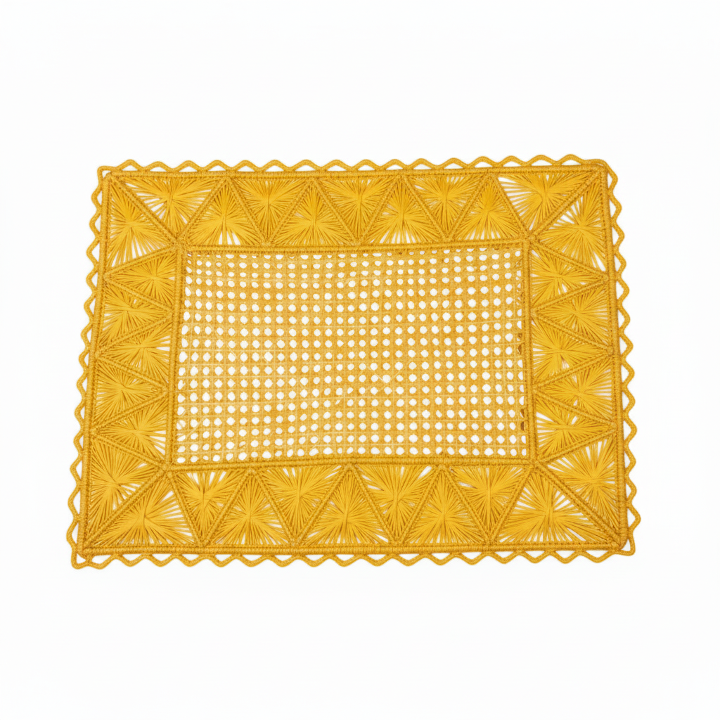 Rectangular Pyramid Handwoven Iraca Placemat