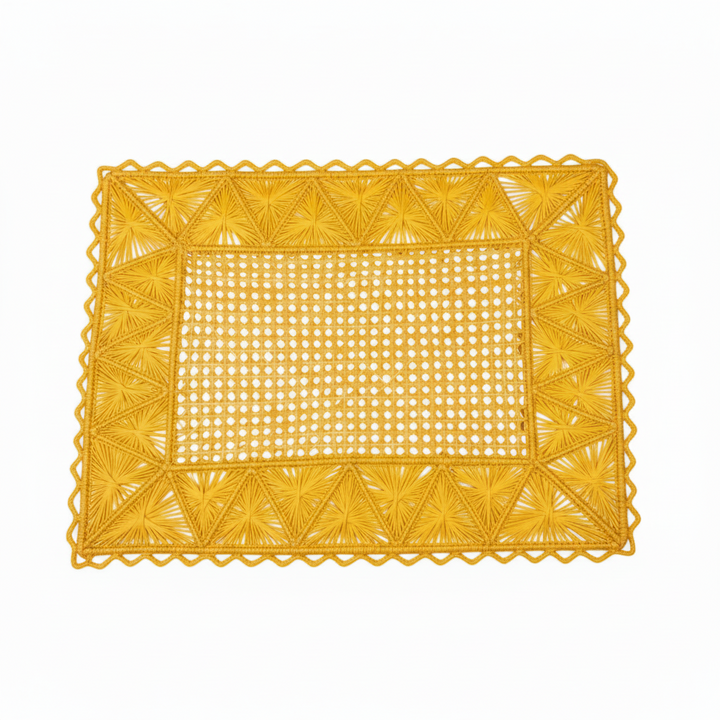 Rectangular Pyramid Handwoven Iraca Placemat