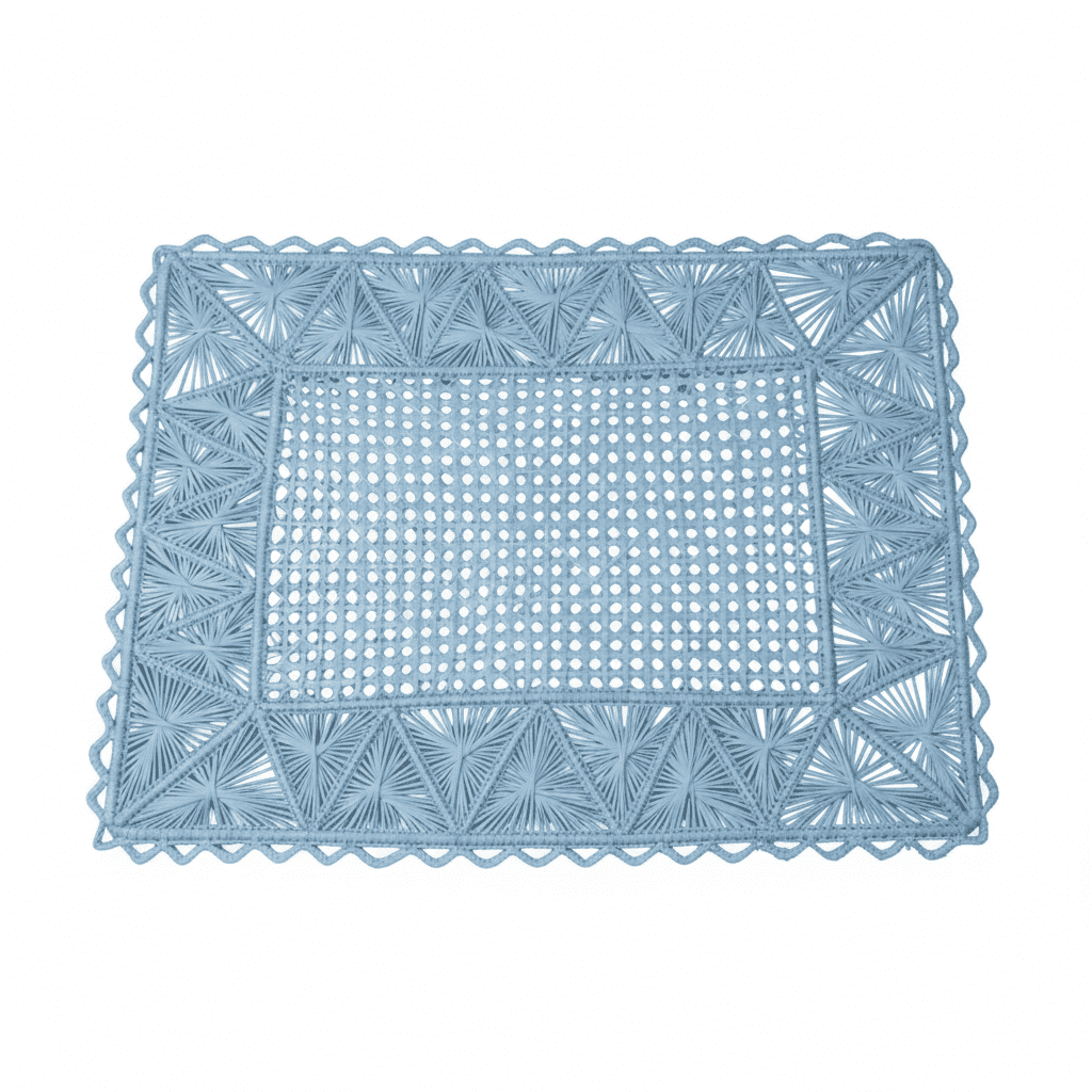 Rectangular Pyramid Handwoven Iraca Placemat — Placemats, [material], MacondoForever