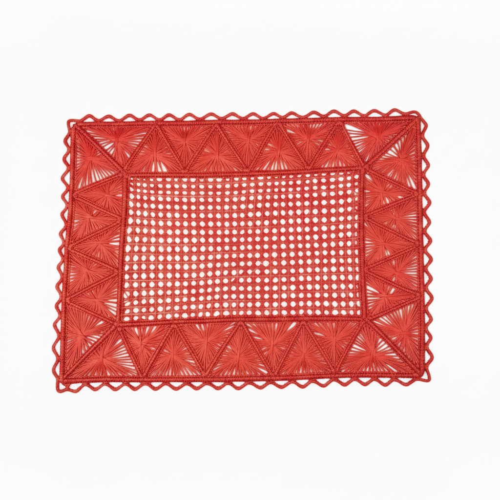 Rectangular Pyramid Handwoven Iraca Placemat