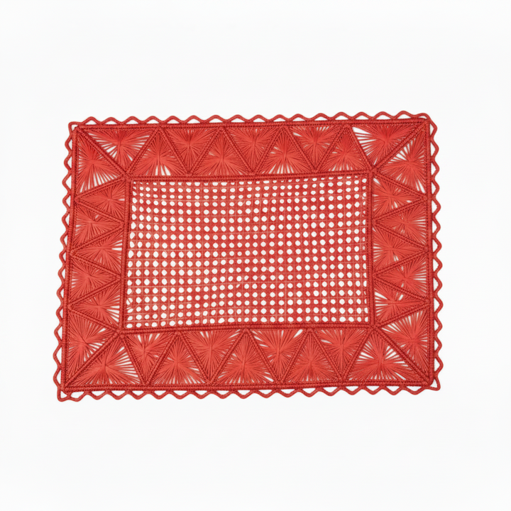 Rectangular Pyramid Handwoven Iraca Placemat