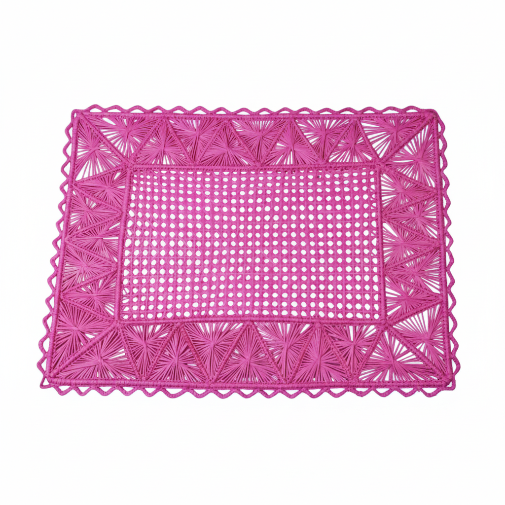 Rectangular Pyramid Handwoven Iraca Placemat