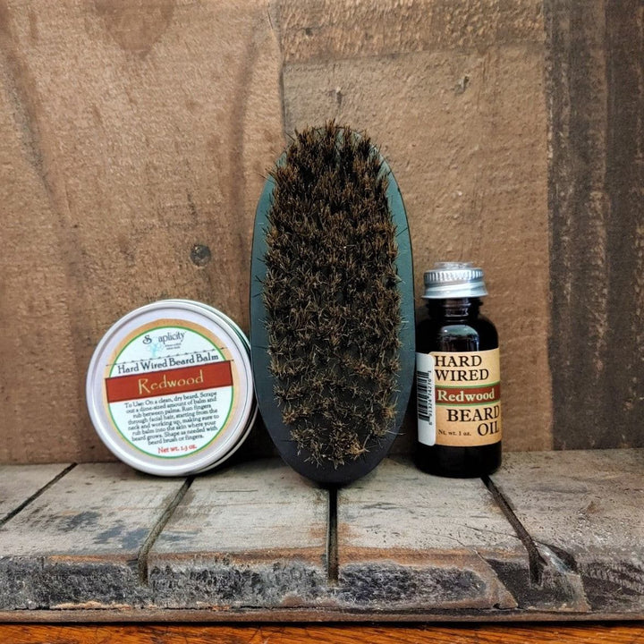 Beard-Pro Gift Set Beard Oil, Balm, & Brush — beard gift set, [material], Soaplicity