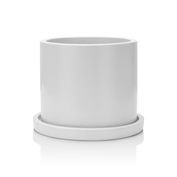Concrete Round Planter: White — Pots & Planters, [material], Port Living Co.