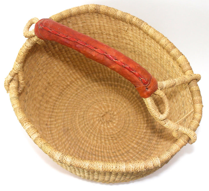 Handwoven Ghanaian Basket Shopper