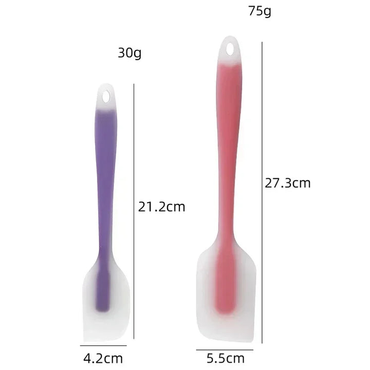 Translucent Silicone Spatula Set | Heat Resistant Kitchen Baking Scraper