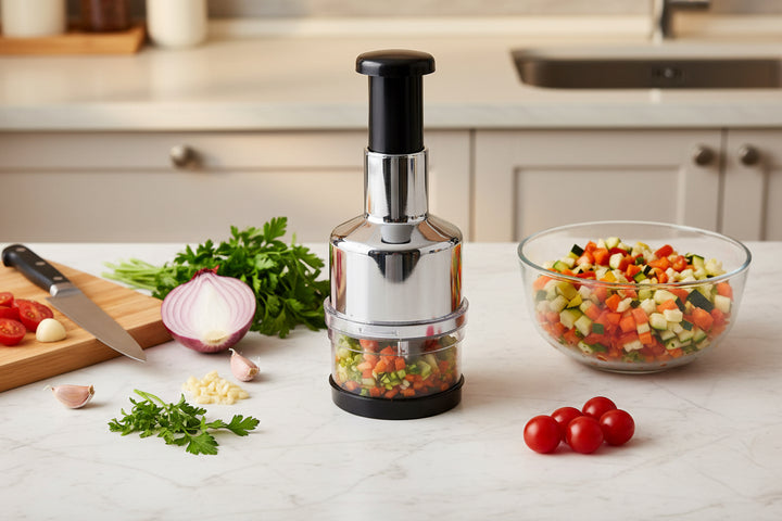 Stainless Steel Hand-Press Veggie Cutter