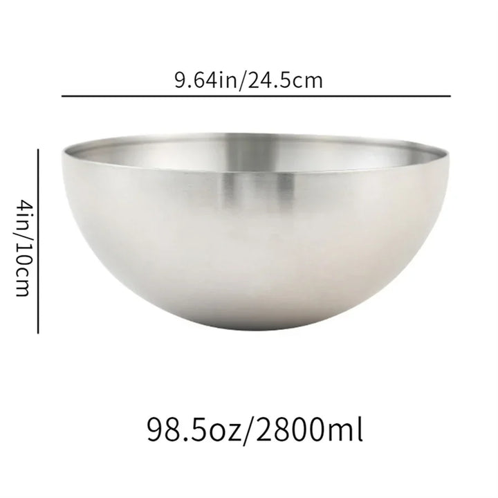 Korean stainless steel fruit and vegetable salad bowl with rice bowl, cold noodle bowl, instant noodle bowl, cold mixing bowl
