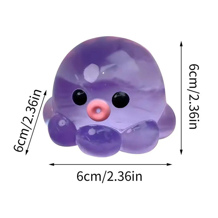 Glowing Octopus Bubble Pop Fidget Toy | Squeeze Sensory Ball with Soft Popping Sounds