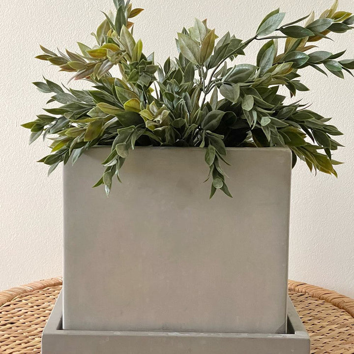 Concrete Square Planter: Gray — Pots & Planters, [material], Port Living Co.