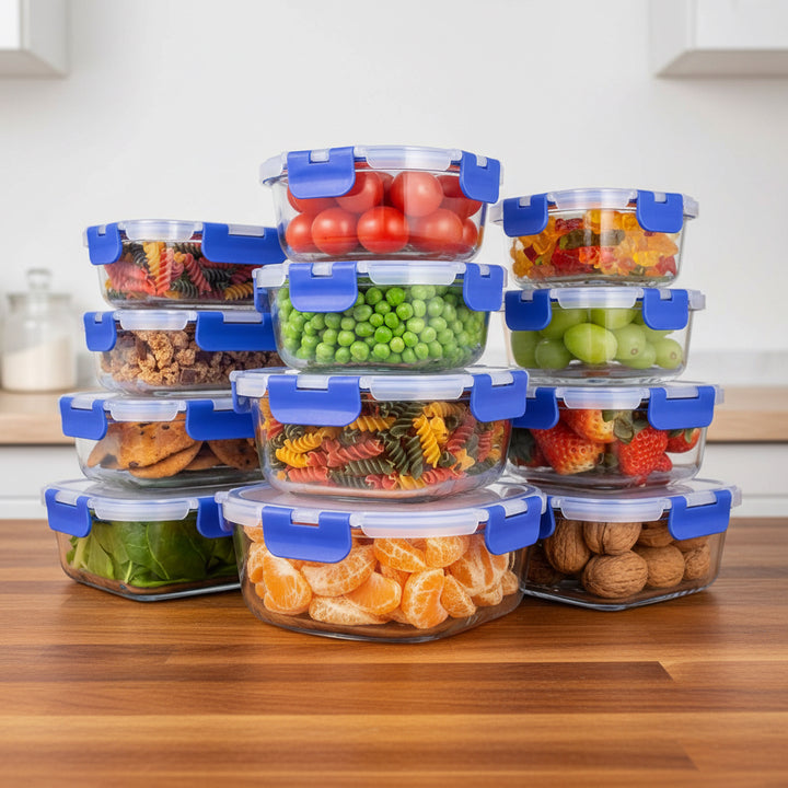 Glass Food Storage Container Set (24‑Piece)