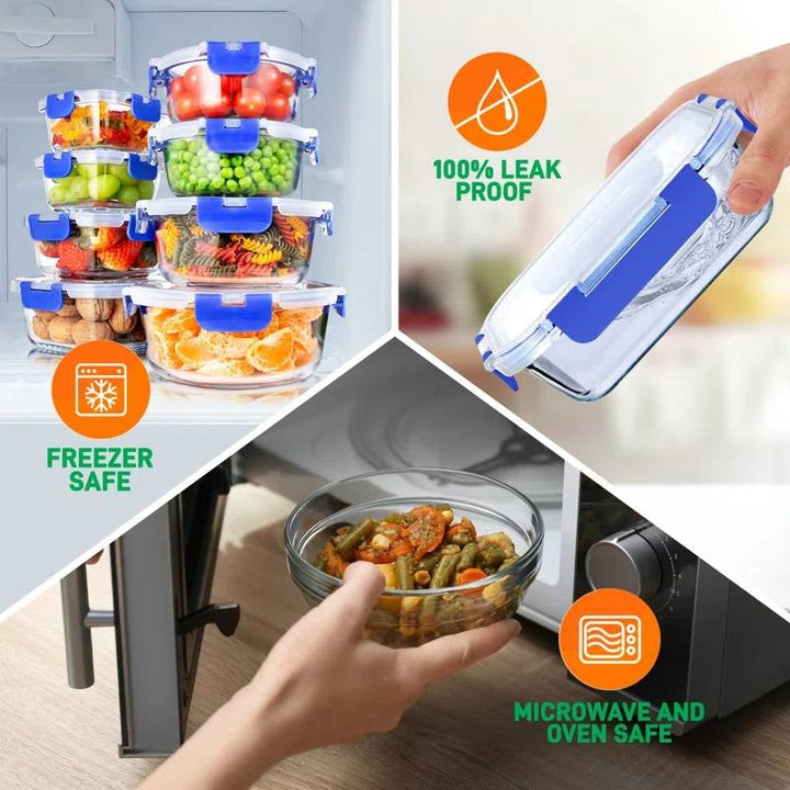 Glass Food Storage Container Set (24‑Piece)