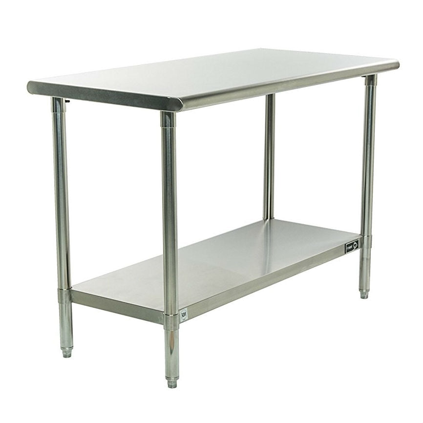 NSF-certified Stainless Steel Prep Table with Bottom Shelf