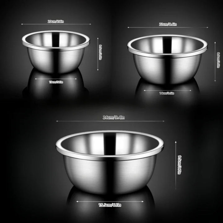 Scaled Mixing Bowl Stainless Steel Whisking Bowl For Knead Dough Salad Cooking Baking Container Kitchen Supplies