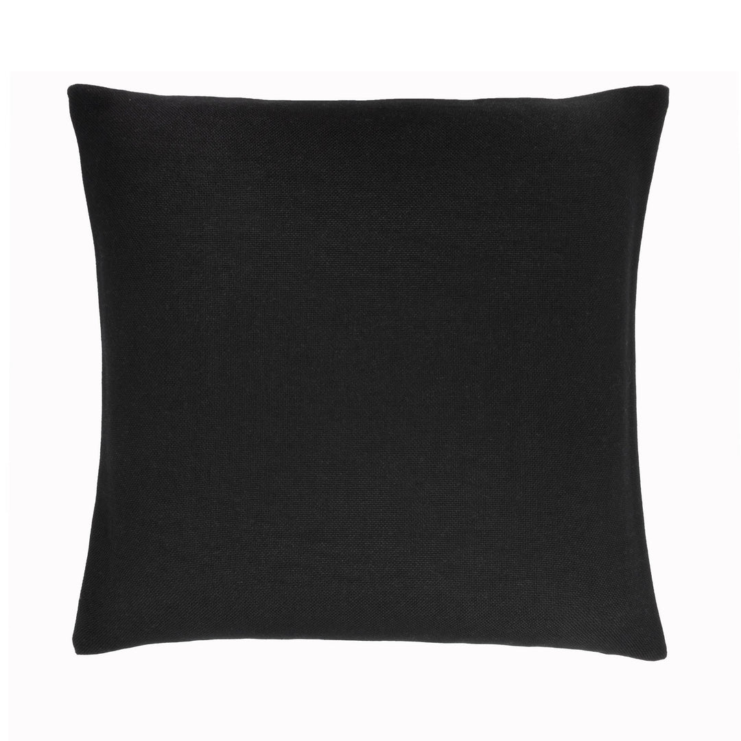 Solid dark throw pillow with smooth fabric and square shape