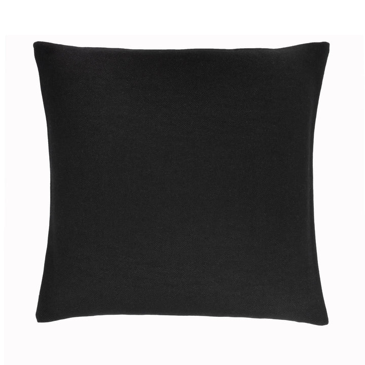 Solid dark throw pillow with smooth fabric and square shape
