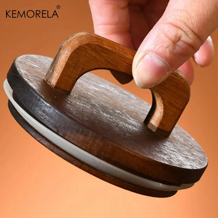 Glass Storage Jar with Natural Wood Lid