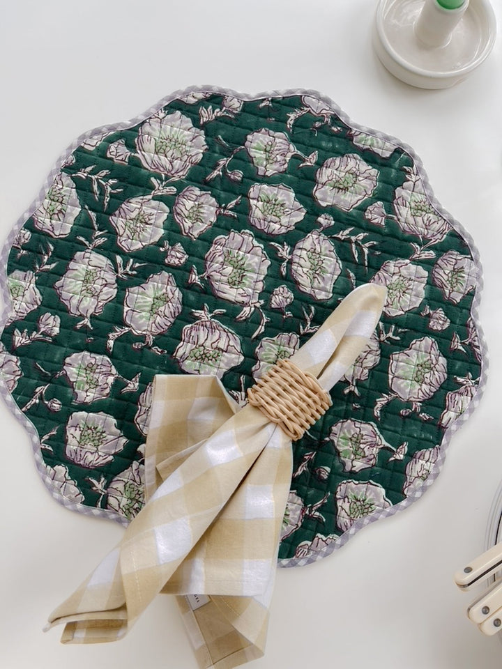 Floral Scalloped Placemats
