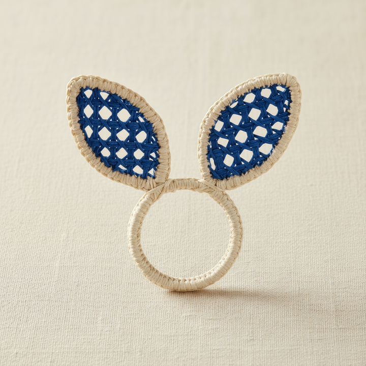 Easter Bunny Ears Handwoven Iraca Napkin Ring