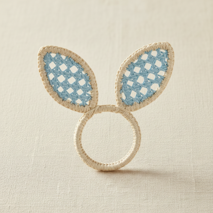 Easter Bunny Ears Handwoven Iraca Napkin Ring