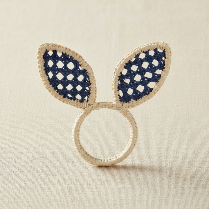 Easter Bunny Ears Handwoven Iraca Napkin Ring