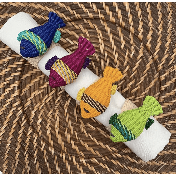 Fish Handwoven Iraca Napkin Rings — Napkin Ring, [material], MacondoForever