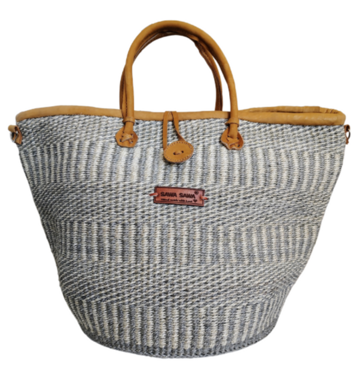 Woven Wisdom Tote–Ash Gray &amp; Ivory