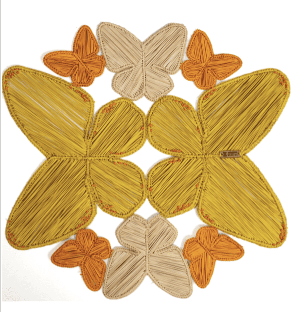 Butterfly Handwoven Iraca Palm Placemat — Placemats, [material], MacondoForever